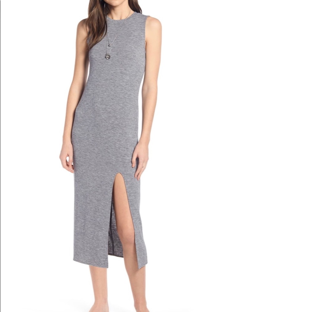 SOMETHING NAVY KNIT DRESS SIZE XS GREY